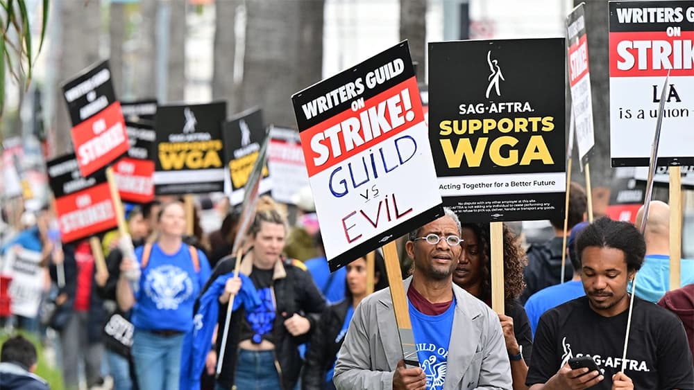 Brutalna taktyka w odpowiedzi na strajk scenarzystów